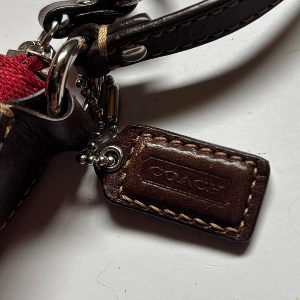 Coach Signature Mini Shoulder Bag Red MINI COACH RED SIGNATURE PURSE Y2K - Picture 14 of 17
